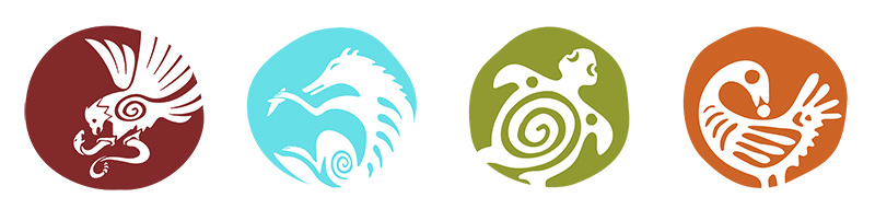 Icons for the knowledge rooms.